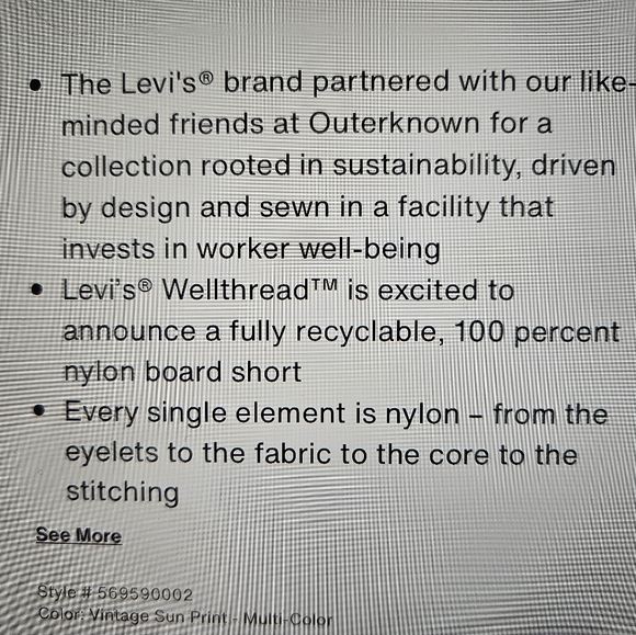 Levi's button fly board shorts. - Picture 7 of 8